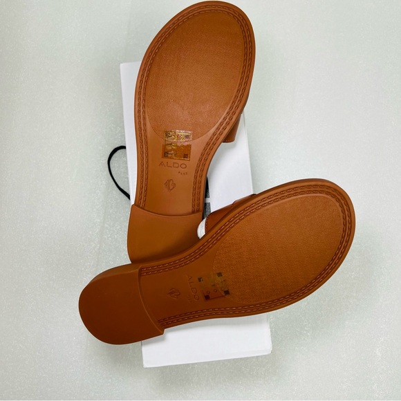 NEW Aldo Dallaedar Slide sandal Brown 6 - Picture 4 of 7